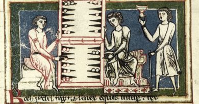 A Wurfzabel nevű táblajáték, szintén a kódexből (forrás: Wikimedia Commons)